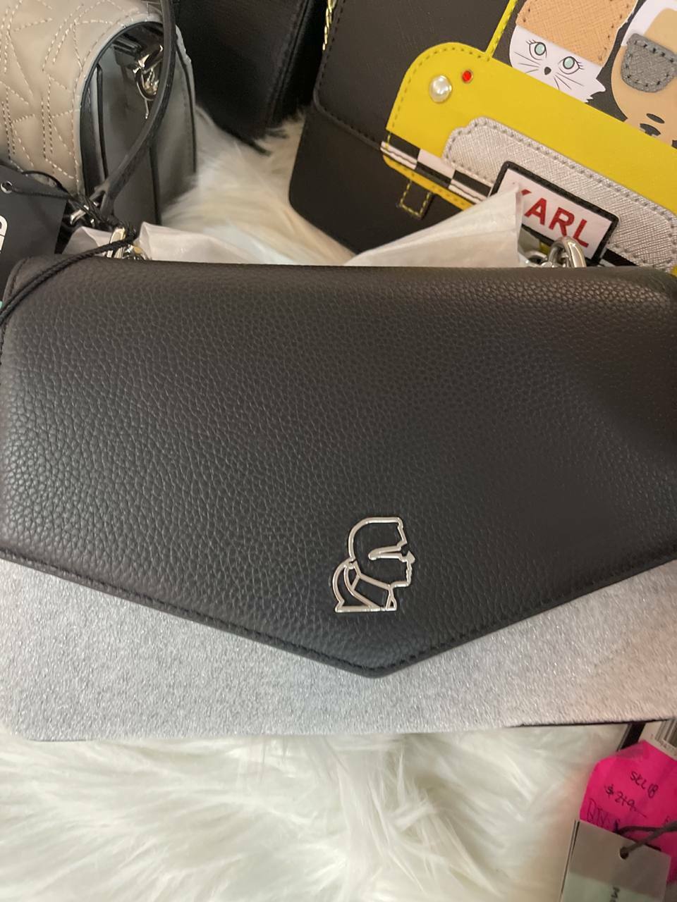 [S] KARL LAGERFELD K/PEBBLE SHOULDER BAG,BLACK, 8720092299312 (KL163)