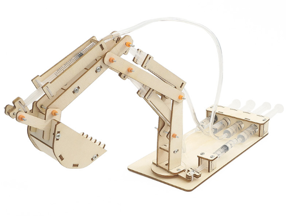 現貨區 STEM 木製拼裝活塞挖掘機模型 R-20B
