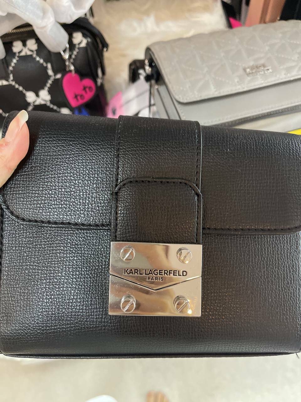 [S] KARL LAGERFELD JOLIE CROSSBODY,BLACK, LH1ER3BP-BSV (KL463)
