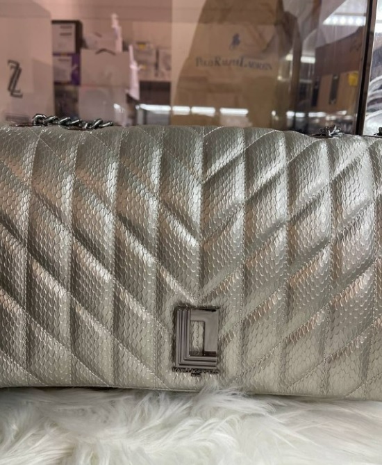 [S] KARL LAGERFELD LAFAYETTE CHAIN BAG,SILVER, LH0HV5BE-GS9 (KL245)