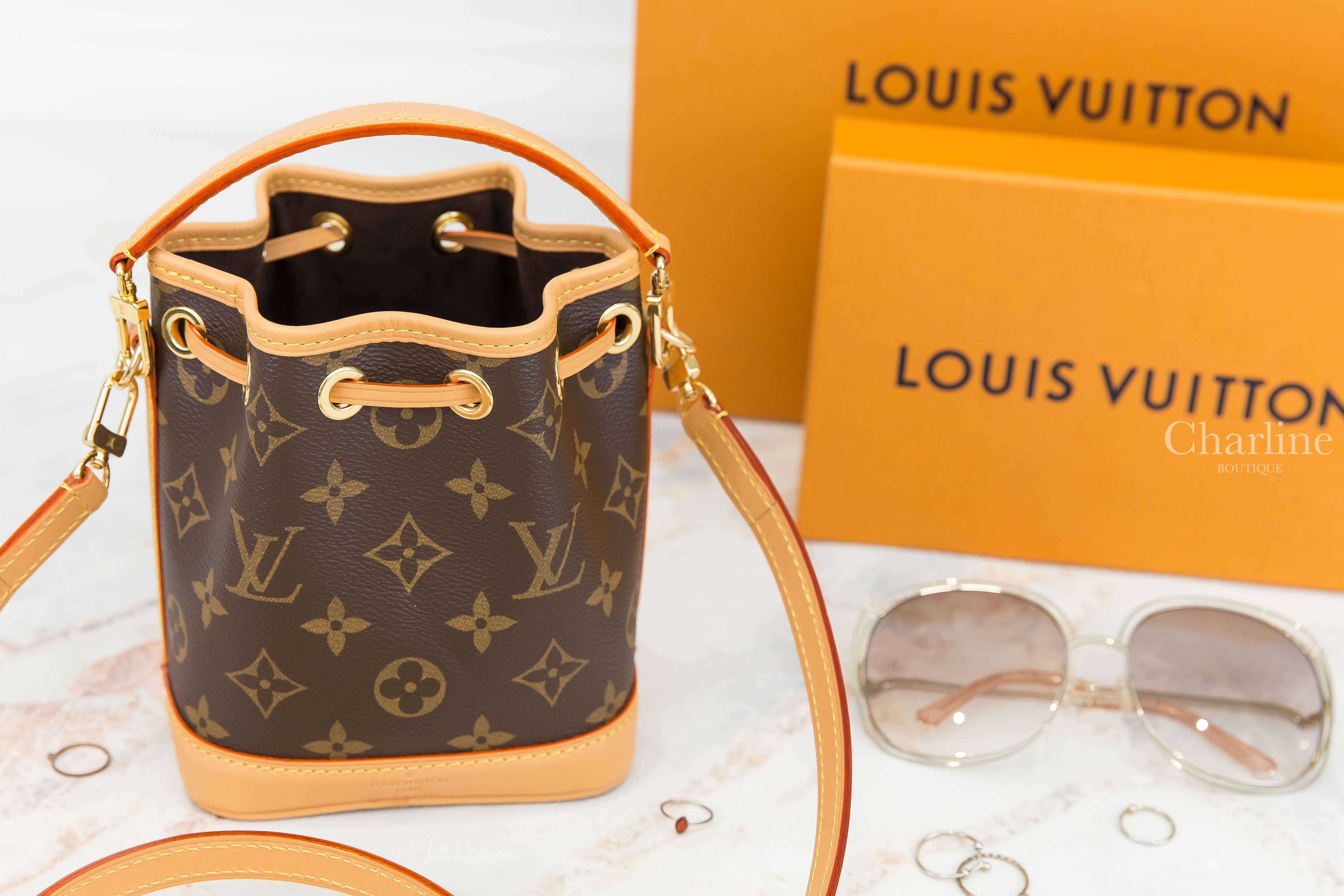 Louis Vuitton Nano Noé Bag 咖啡色迷你老花水桶手提肩背包-Charline Boutique 精品代購