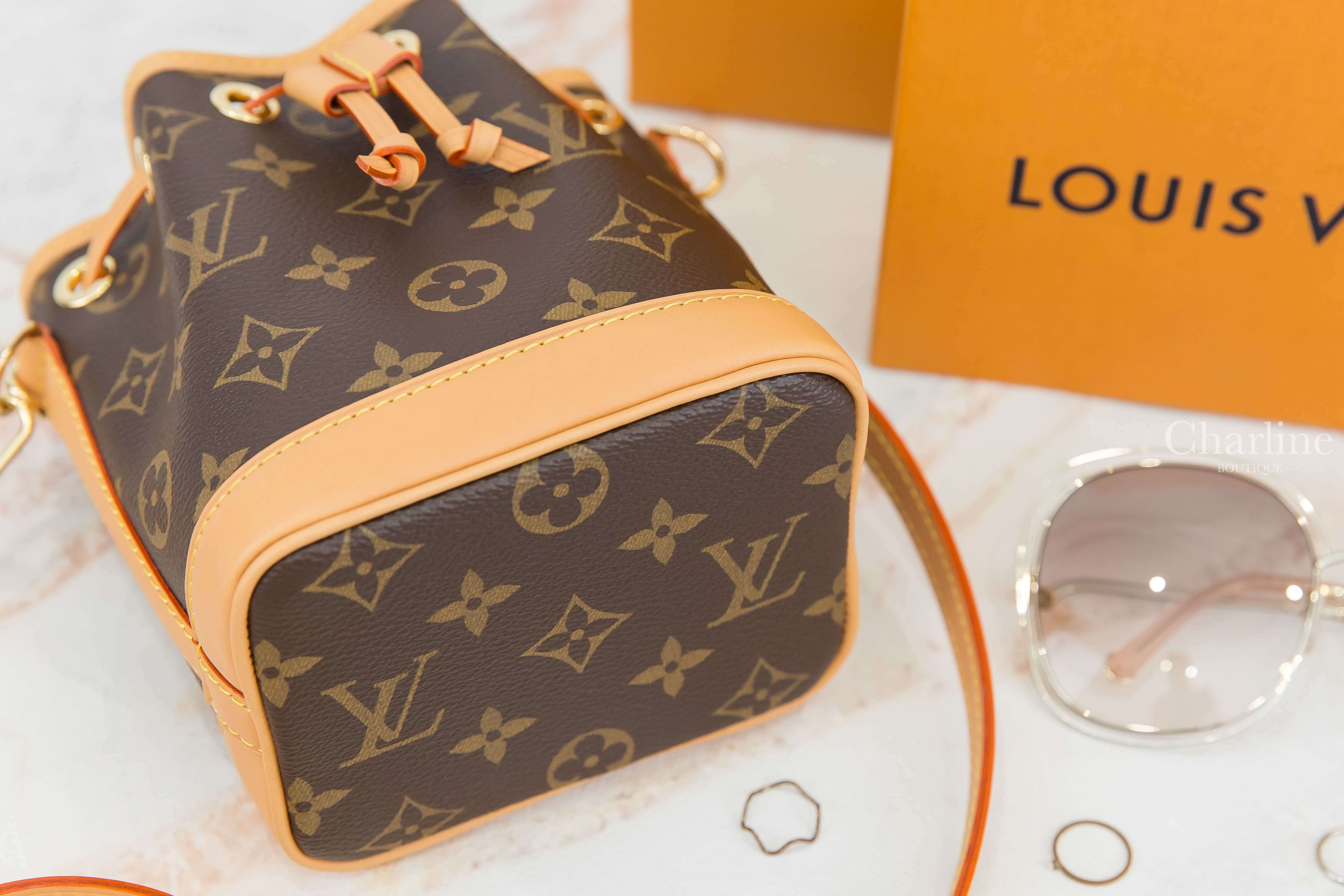 Louis Vuitton Nano Noé Bag 咖啡色迷你老花水桶手提肩背包-Charline Boutique 精品代購