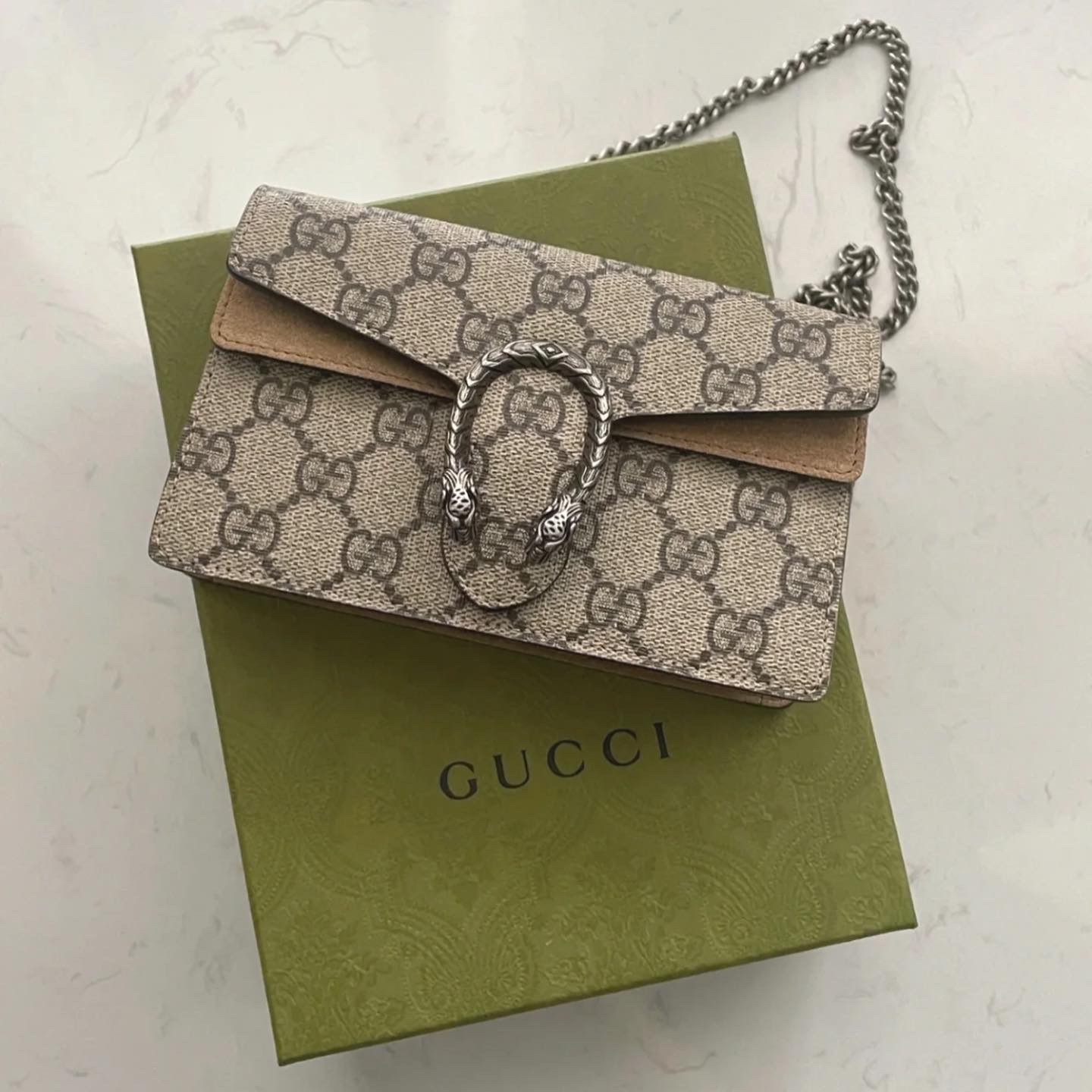 GUCCI SUPER MINI 老花酒神包