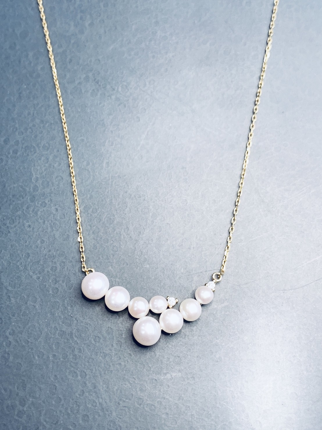 皇室優雅02丨珍珠銀頸鍊丨六月