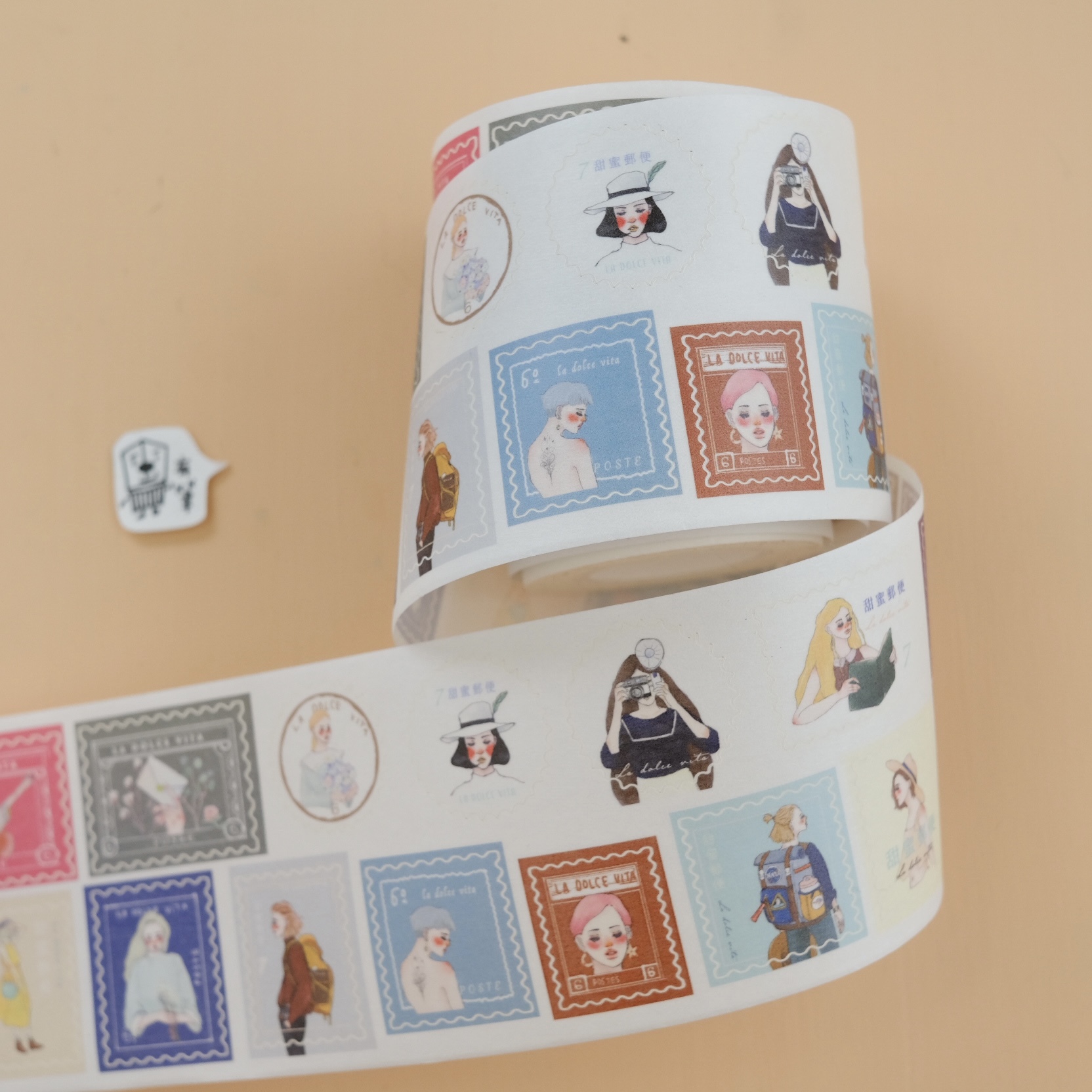 甜蜜郵便 寬版 附離型紙 割型 紙膠帶｜ 甜蜜生活 La dolce vita 臺灣