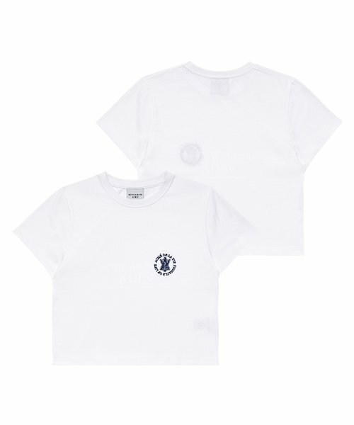 ACME DE LA VIE A LOGO EMBLEM 刺繡 女 短版 短袖 白 ADLV-22SS-SSCALE-WHT
