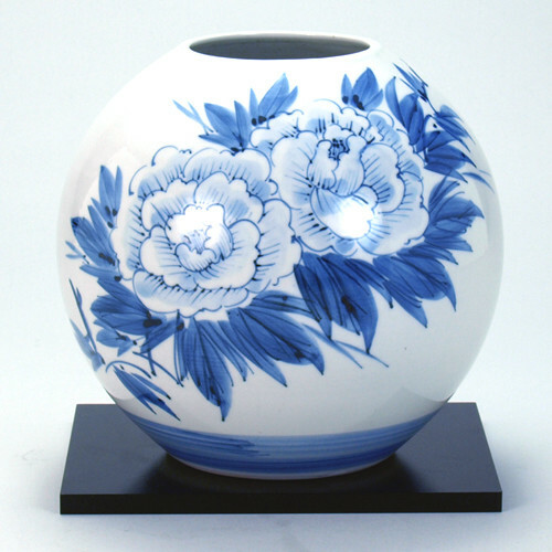 「訂購」日本製九谷燒陶瓷花瓶(N165-05)