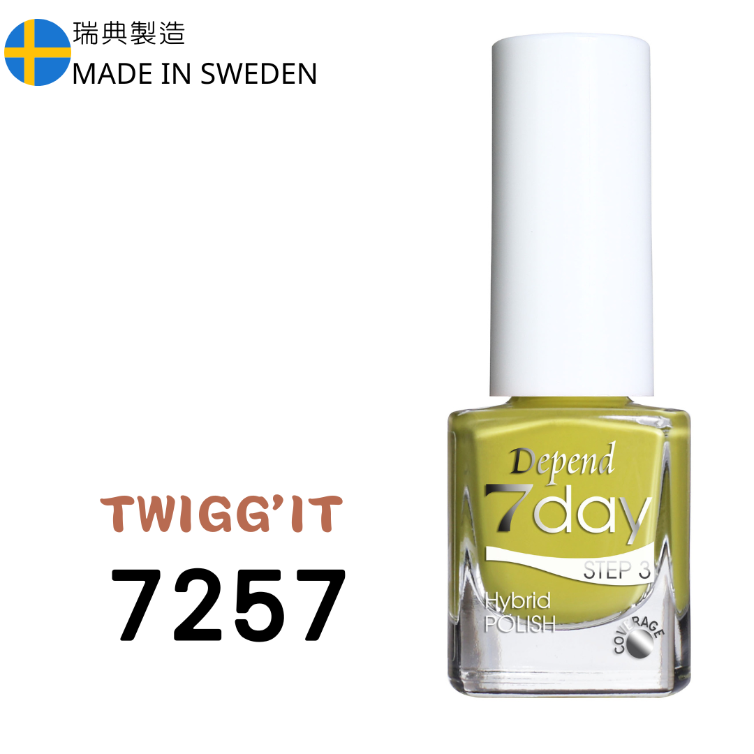 7day 仿GEL甲快乾甲油 7257 TWIGG'IT 復古牛油果草綠色 (不透明)