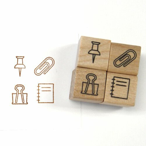 文具 手帳專用系列 4入木頭印章｜日本KODOMO NO KAO