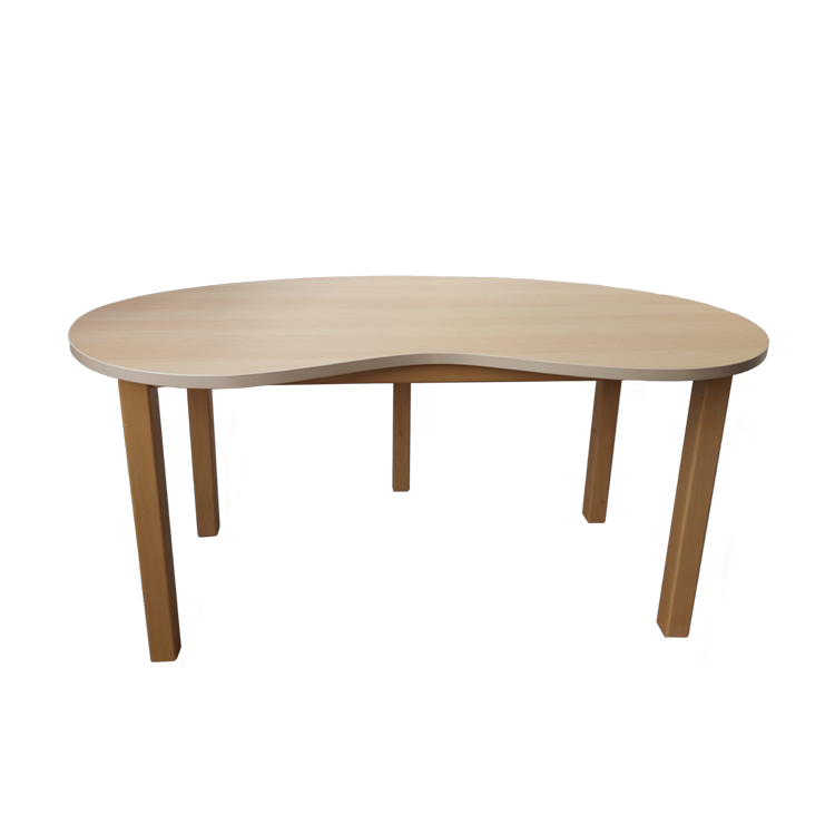 Kidney Bean Table with Wooden Legs, Classic