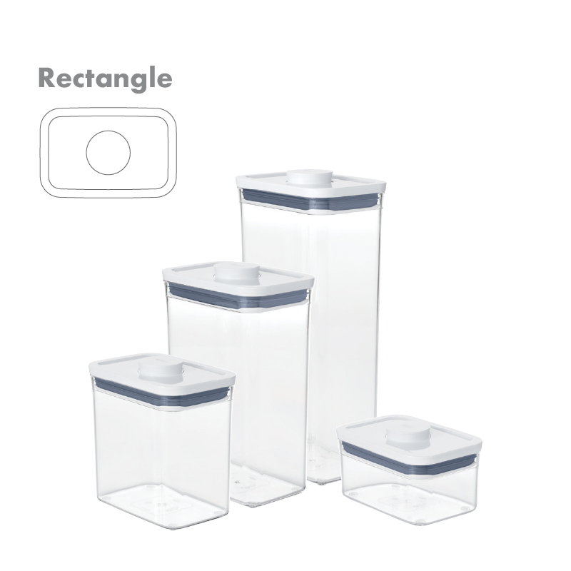 美國品牌OXO Good Grips 按鈕式儲物盒 -長方形 -11234400 / 500 / 600 / 700