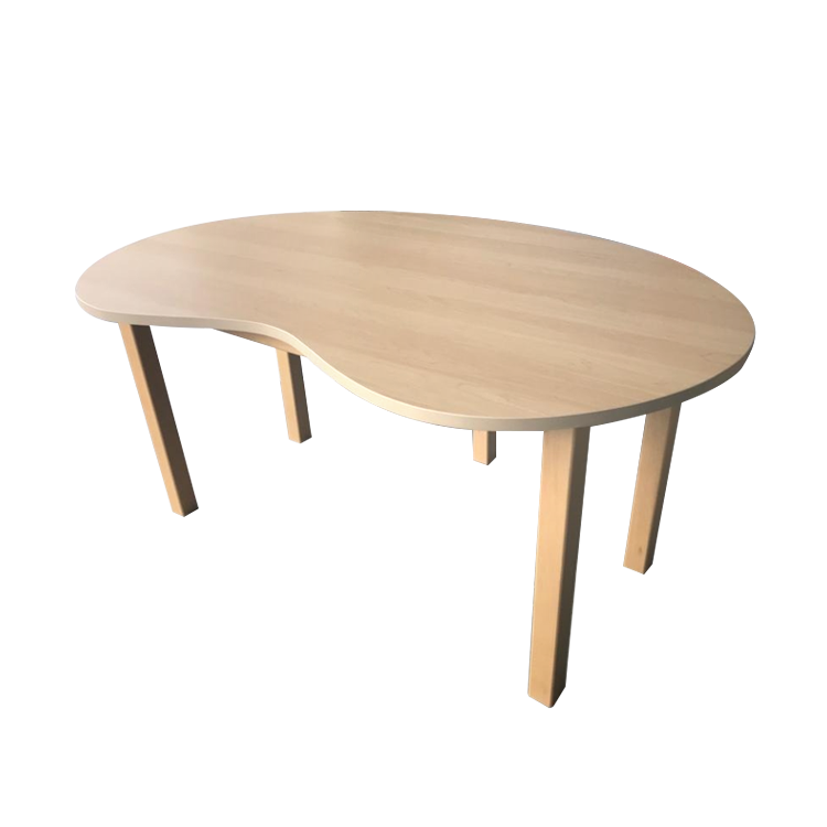 Kidney Bean Table with Wooden Legs, Classic