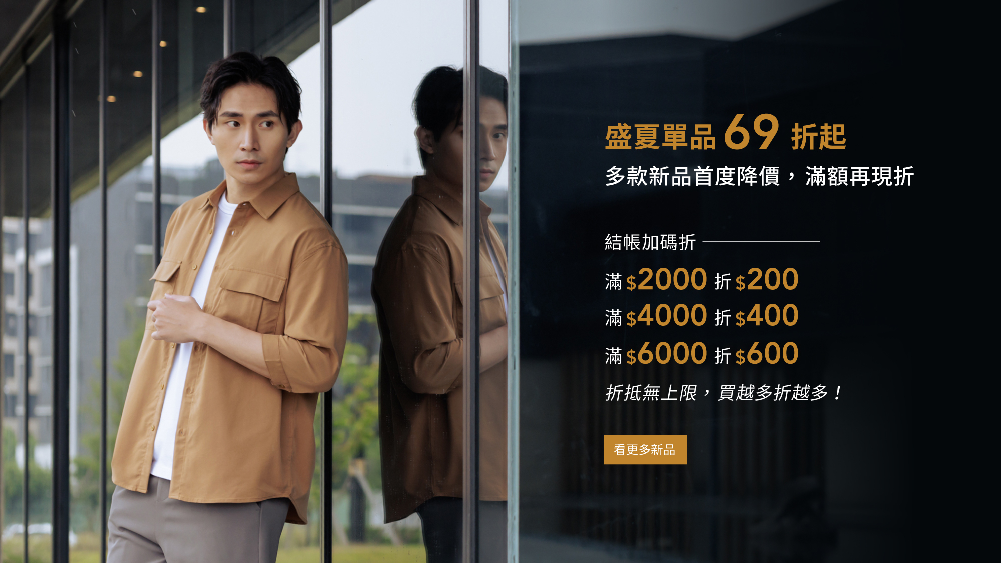 JERSCY盛夏單品69折起 結帳加碼折 滿2000折200 滿4000折400 折抵無上限