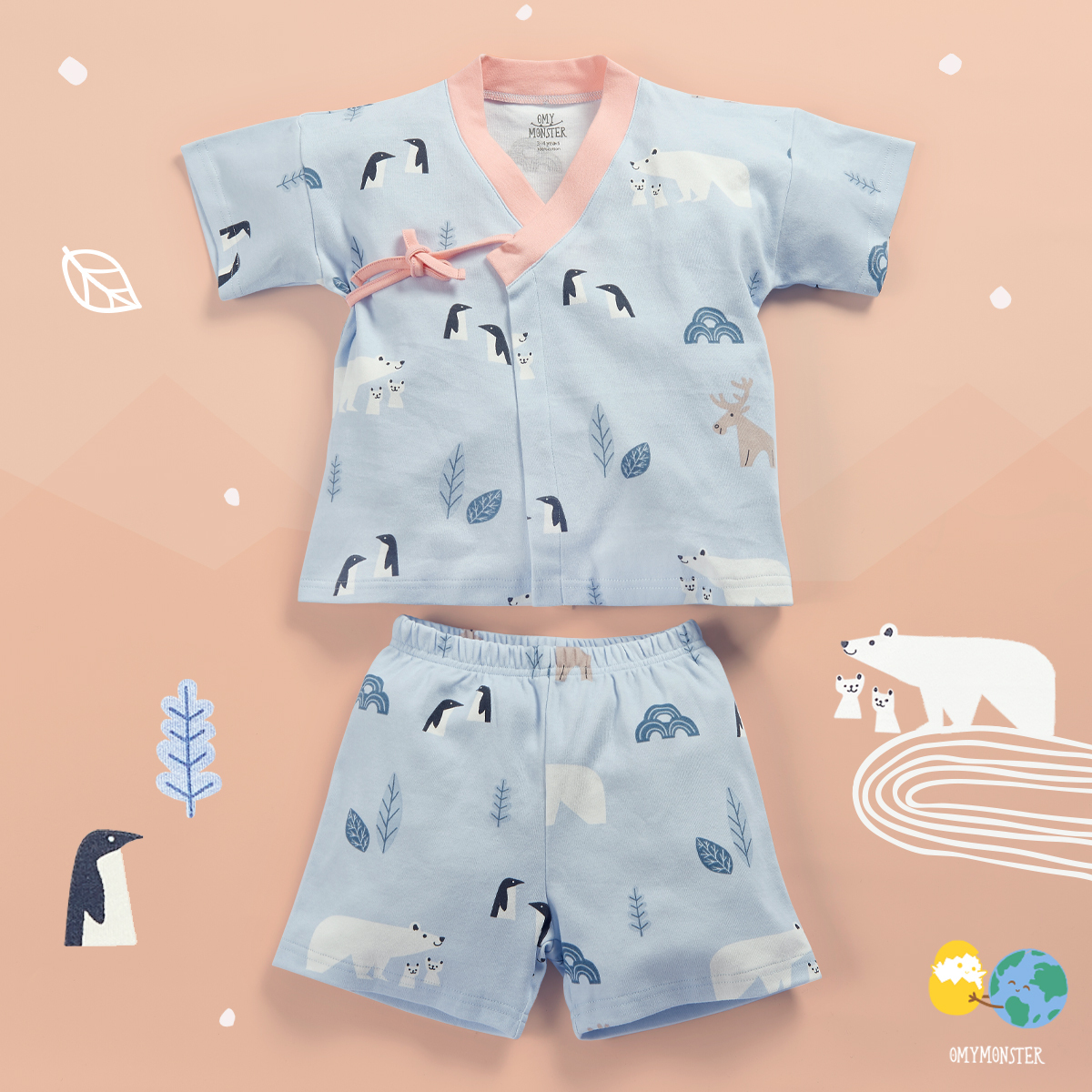 地球朋友系列🌎 「雪地朋友」浴衣套裝