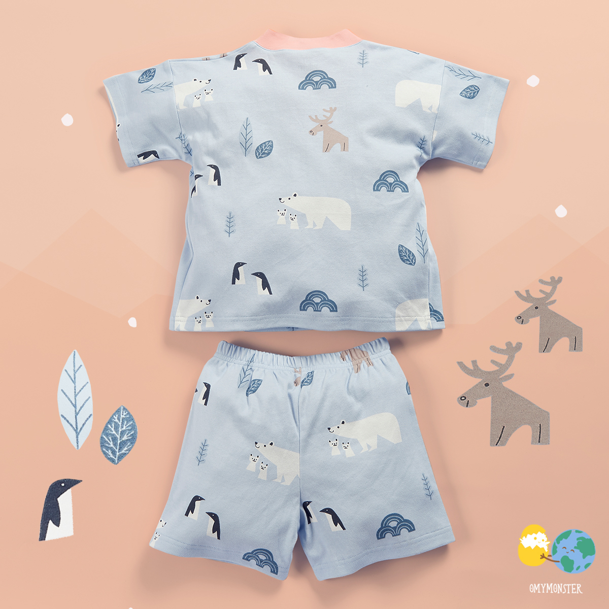 OMYMONSTER 地球朋友系列🌎雪地朋友浴衣套裝