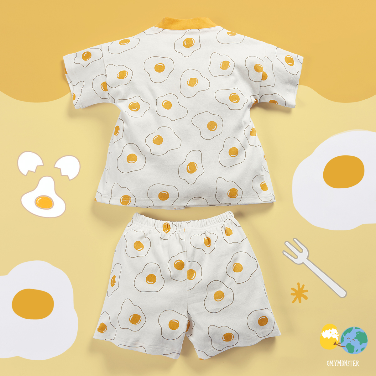 地球朋友系列🌎半熟太陽蛋浴衣套裝