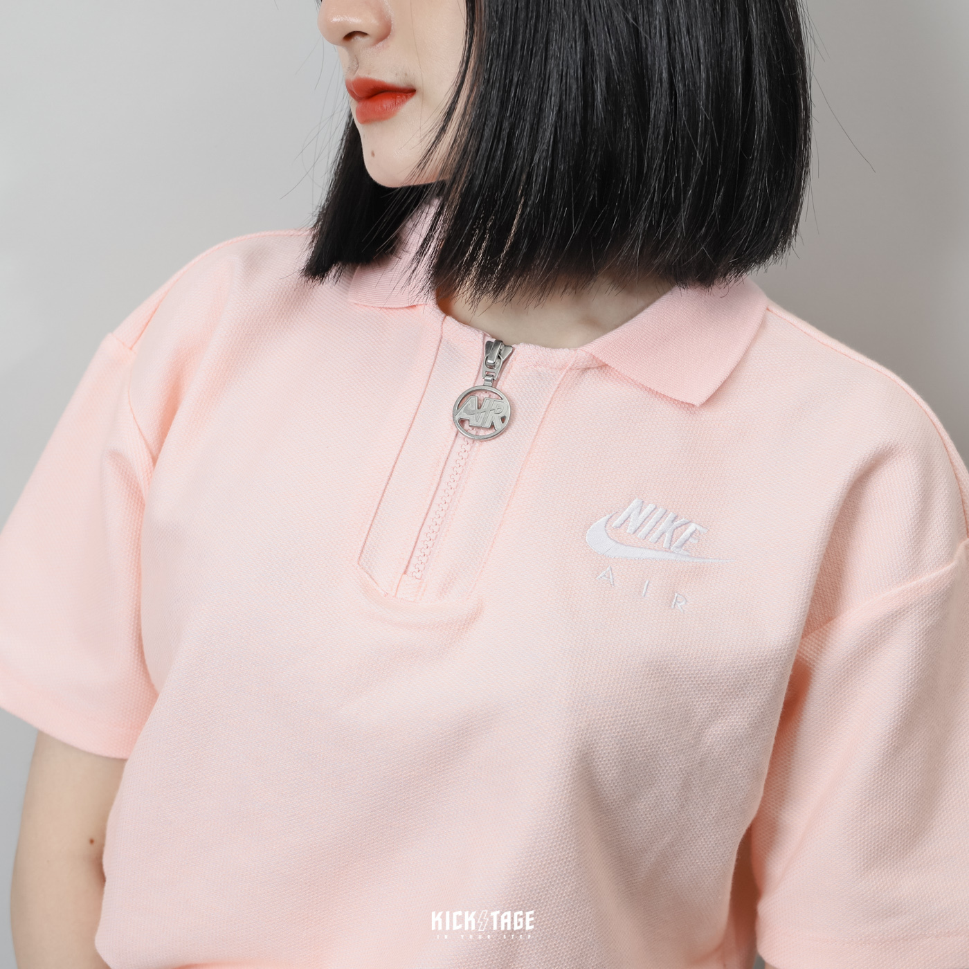 **特價商品售出不退換**女款 NIKE AS W NSW AIR PIQUE POLO 粉紅 短版 POLO衫 運動 短TEE 【DM6465-610】