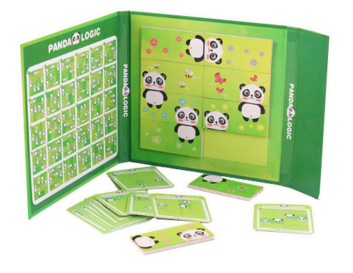 磁性熊貓邏輯木製拼圖  QW0250