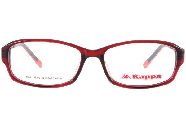 【Kappa】KP1023 RD 馬賽克格紋方框光學眼鏡