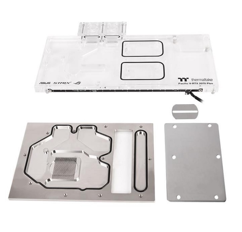 米特3C數位–曜越 V-RTX 2070 Plus透明水冷頭/ASUS ROG顯卡專用/CL-W254-CU00SW-A