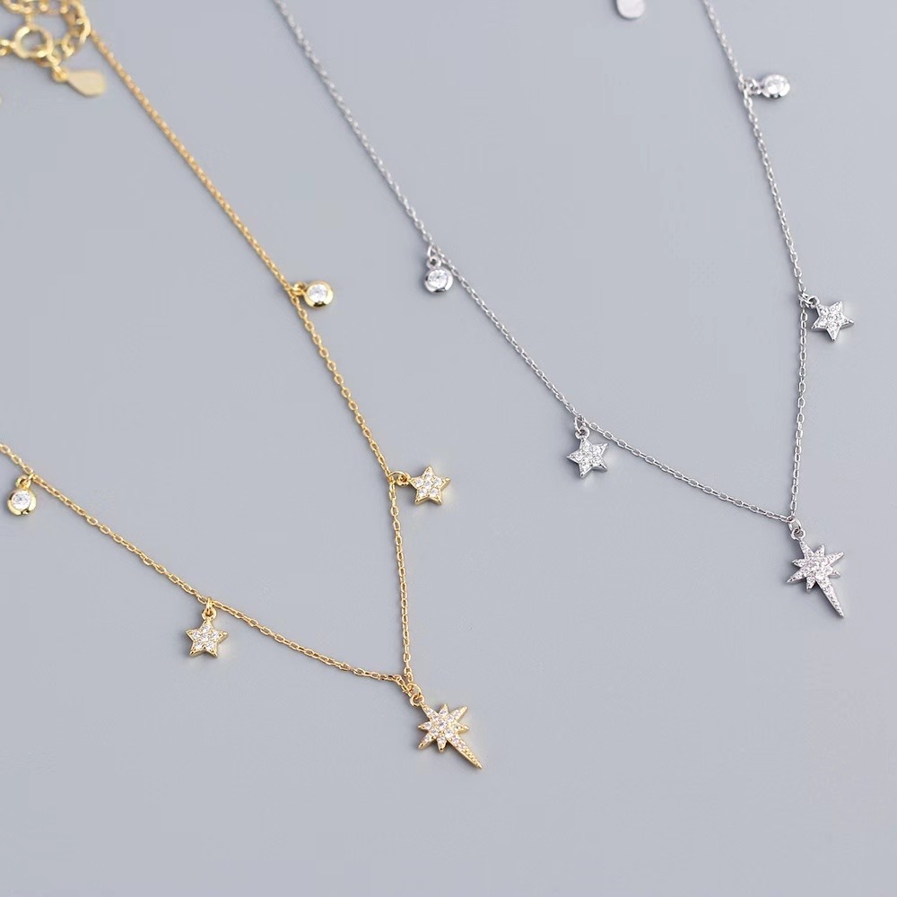 滿天星辰．純銀鎖骨鏈