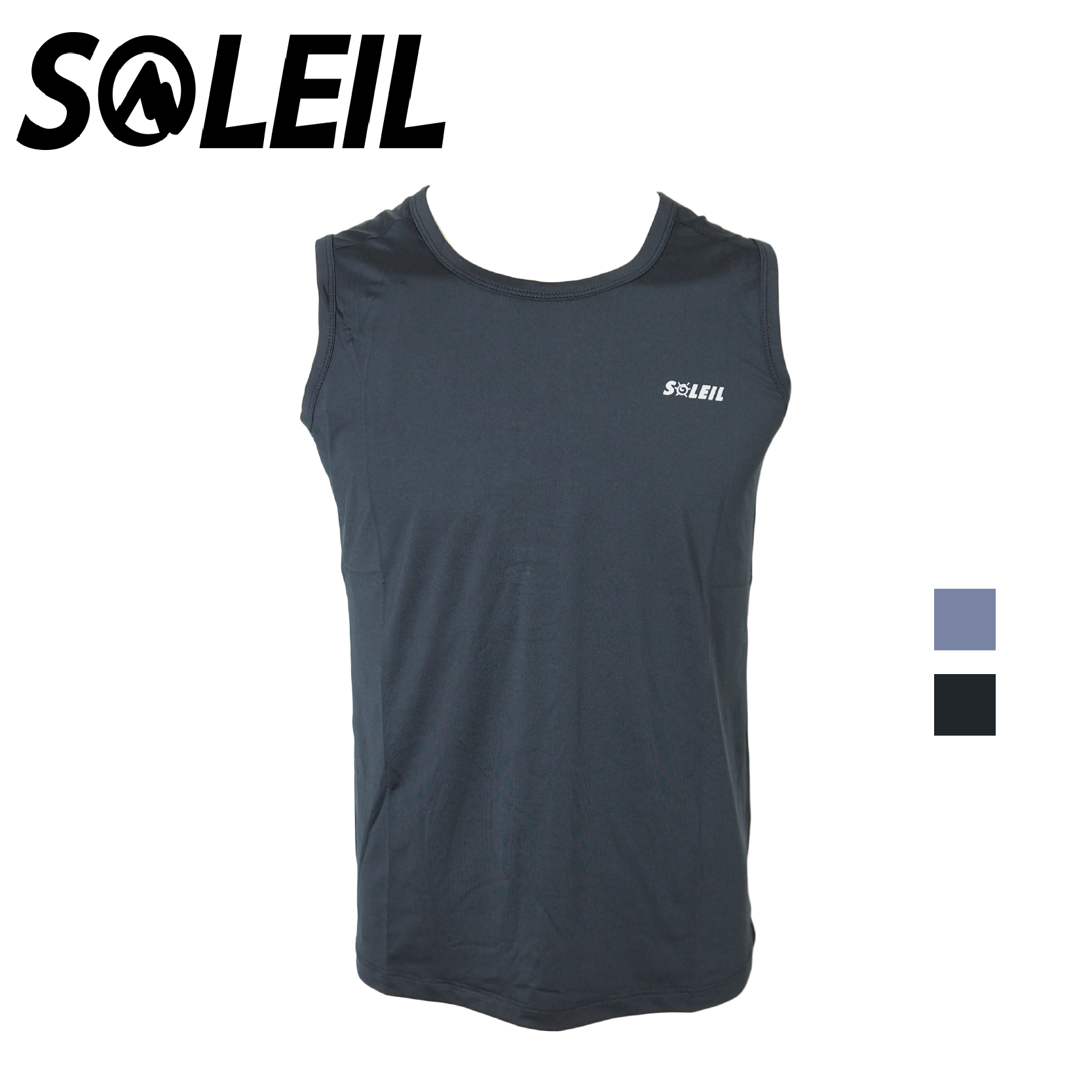 SOLEIL 男排汗透氣快乾背心 (黑、灰) 快速排濕/快乾輕盈/台灣製造MIT 10CWR6V011