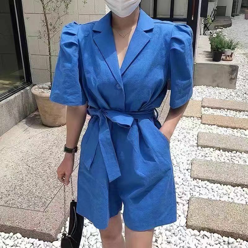 JY723 麻質連身褲