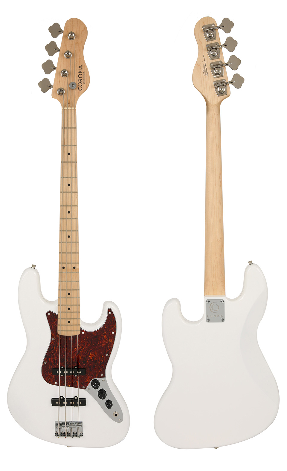 Corona Standard Jazz J20F/M 楓木指板 電貝斯 奧林匹克白