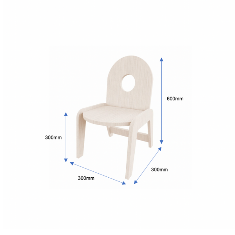 Children Wooden Chair, Deluxe 