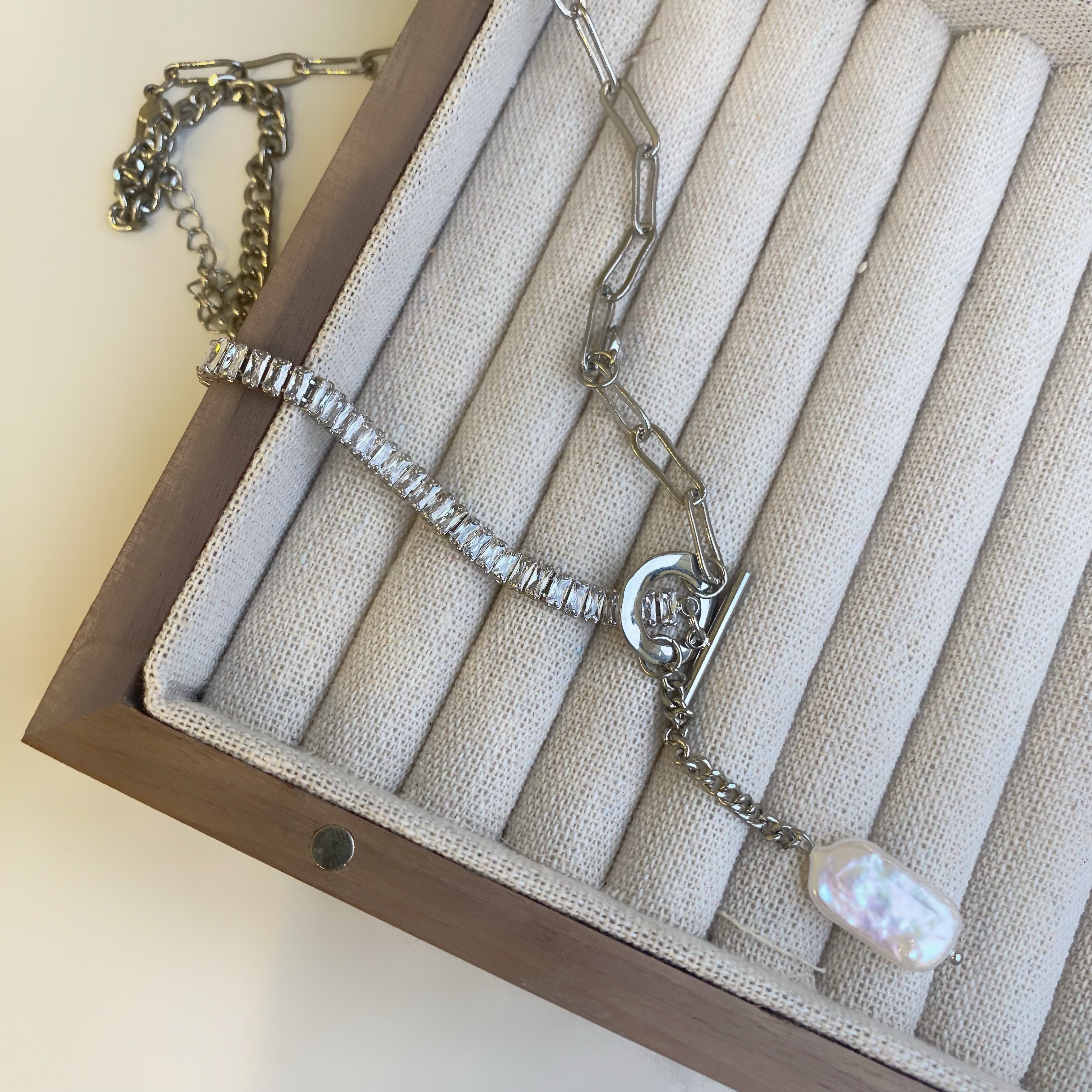 執念．鋯石珍珠頸鏈