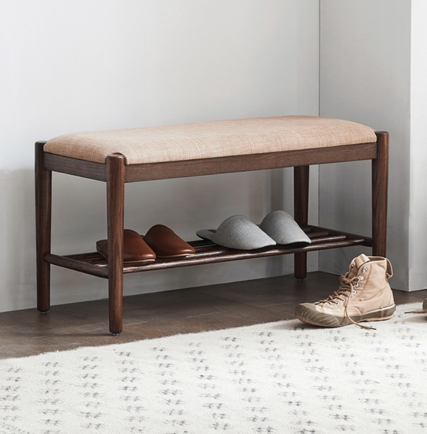 富士胡桃換鞋凳A款 FS-B3134