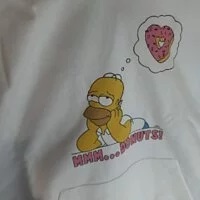 [S] ADLV DONUTS HOMER HOODED SWEATSHIRT,WHITE, ADLV21FW-HDSPDH-WHT (SAV43)