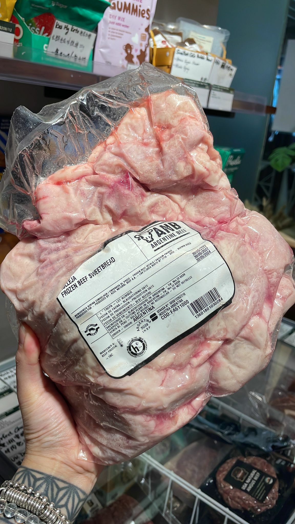 ANB阿根廷草飼牛胸線，$268/kg (急凍 -18°C)