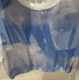 [S] ADLV CLOUD CROP TOP SHORT SLEEVE T-SHIRT,BLUE/WHITE, ADLV22SS-SSCCAT-WHT (SAV50)