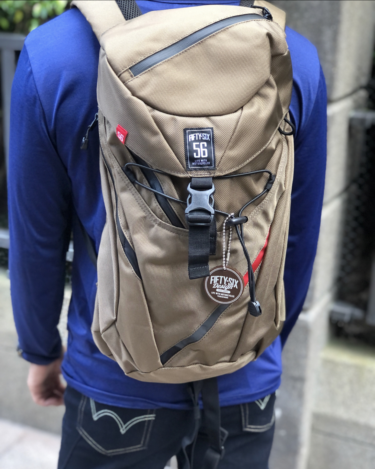 56DESIGN 騎士後背包，AIR THROUGH背部氣道，防水防塵機能款