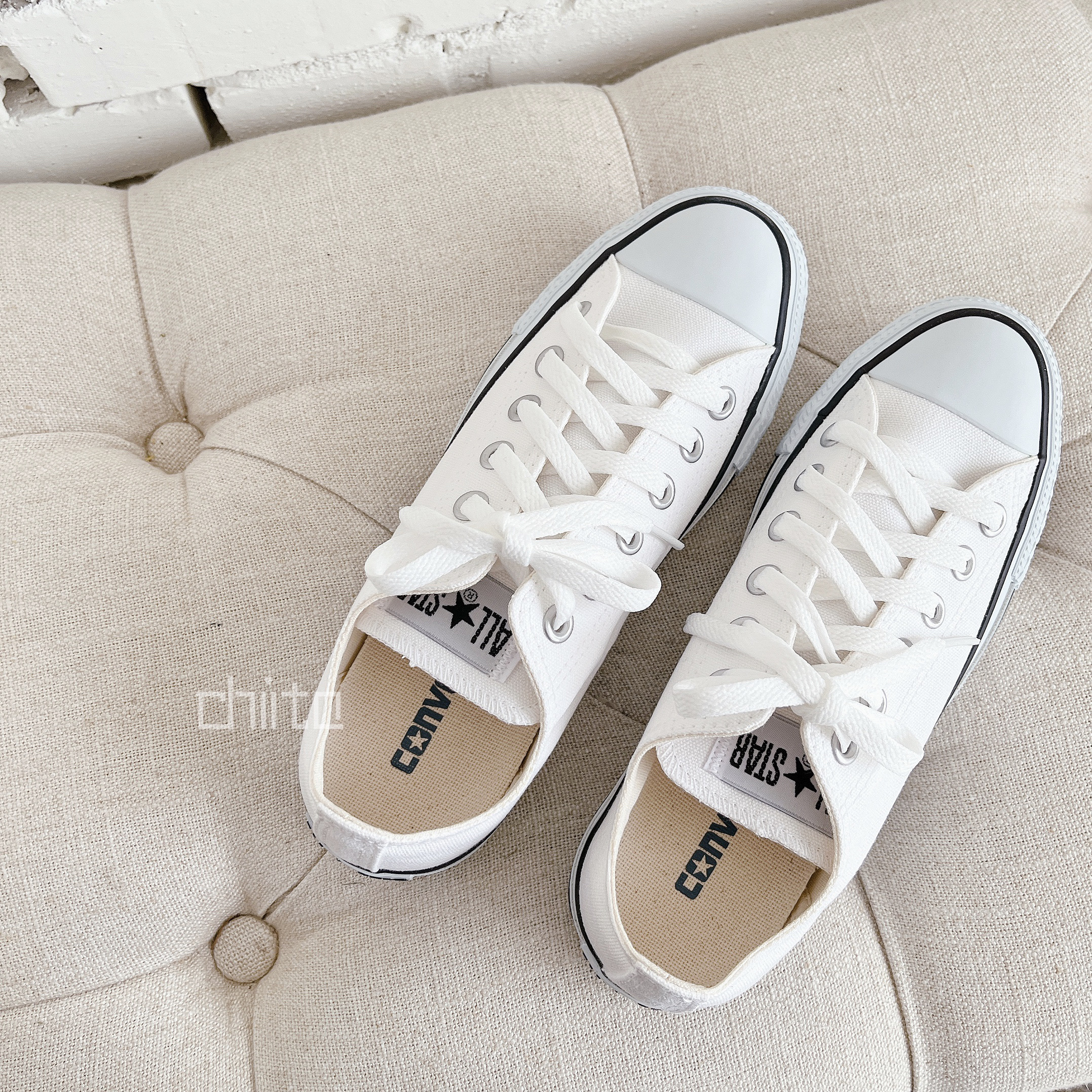 converse ALL STAR 日本限定純白色 低筒