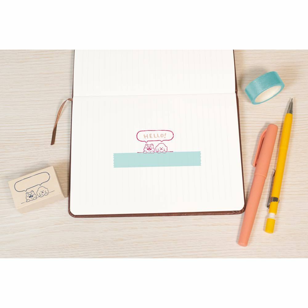 小狗對話框 木製印章｜日本Beverly