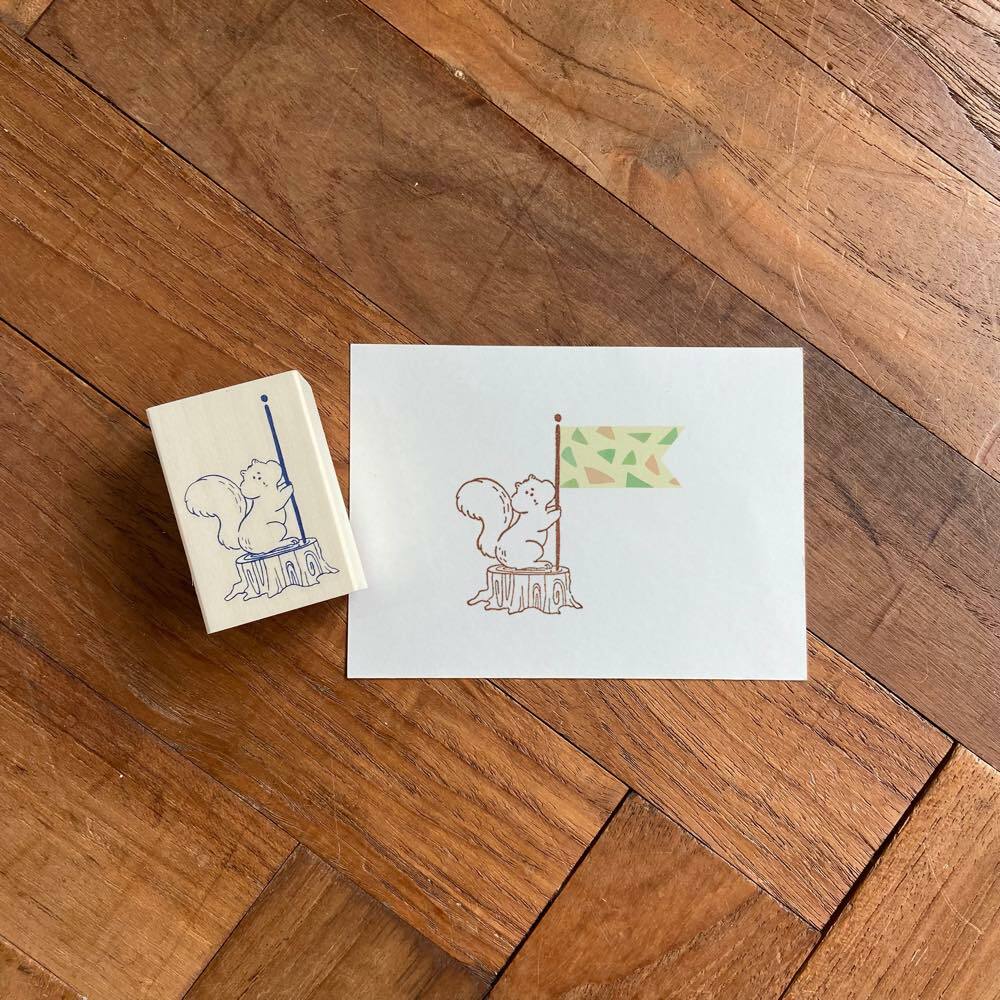 松鼠 木製印章｜日本Beverly