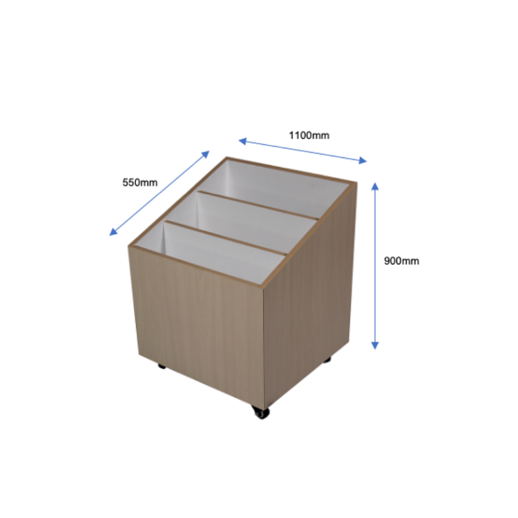 Mobile Book Storage Rack, Classic