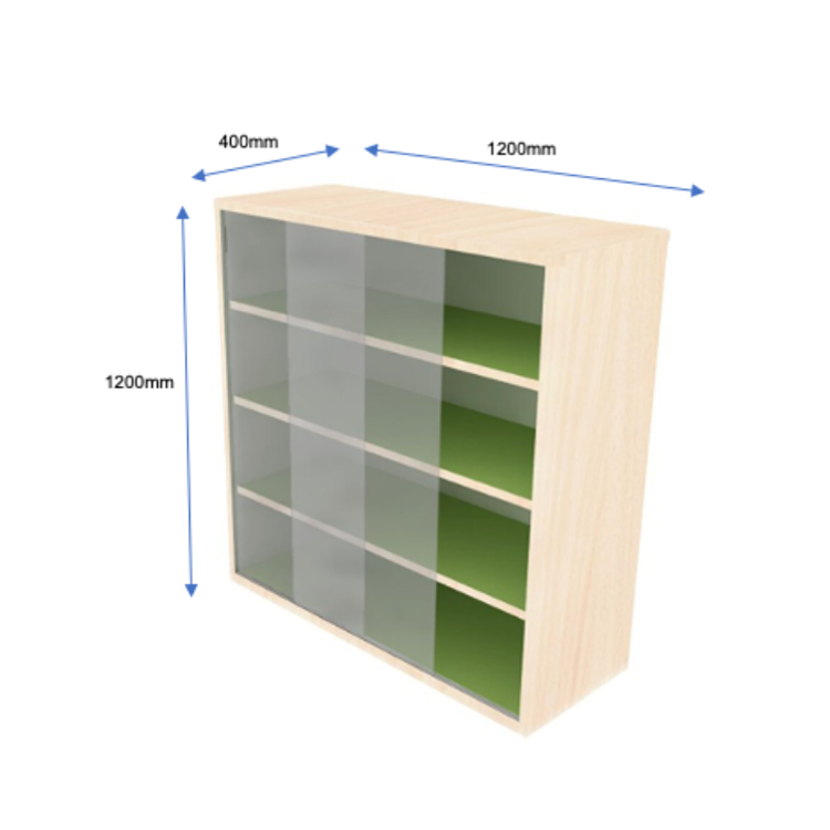 Office Cabinet With Acrylic Sliding Doors