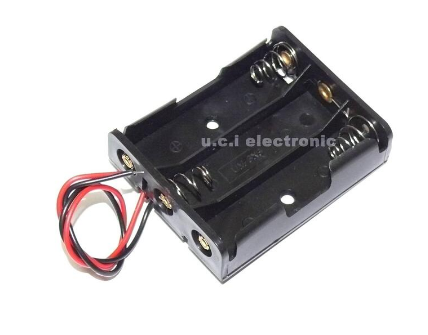 【UCI電子】(二V-3) 3節3號電池盒 三節三號 3節3號電池座 電池盒 帶線 無蓋