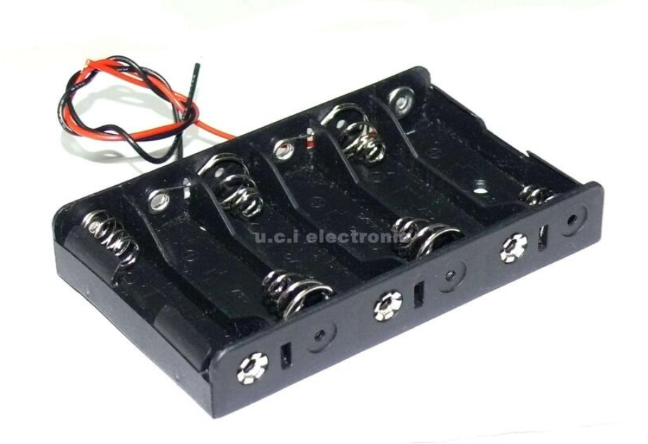 【UCI電子】(二U-1) 電池盒 6節3號 六節三號AA 6節9V 9伏 無蓋 帶線