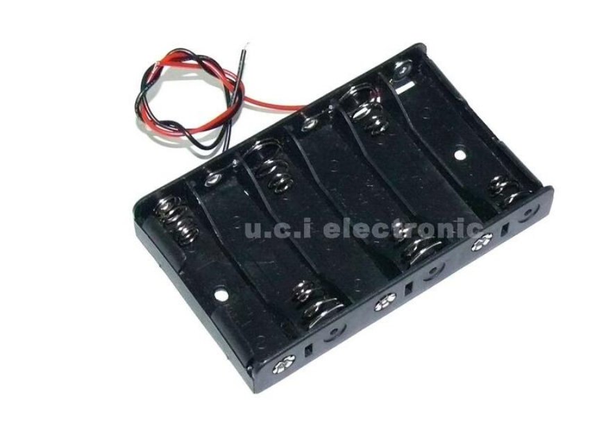 【UCI電子】(二U-1) 電池盒 6節3號 六節三號AA 6節9V 9伏 無蓋 帶線