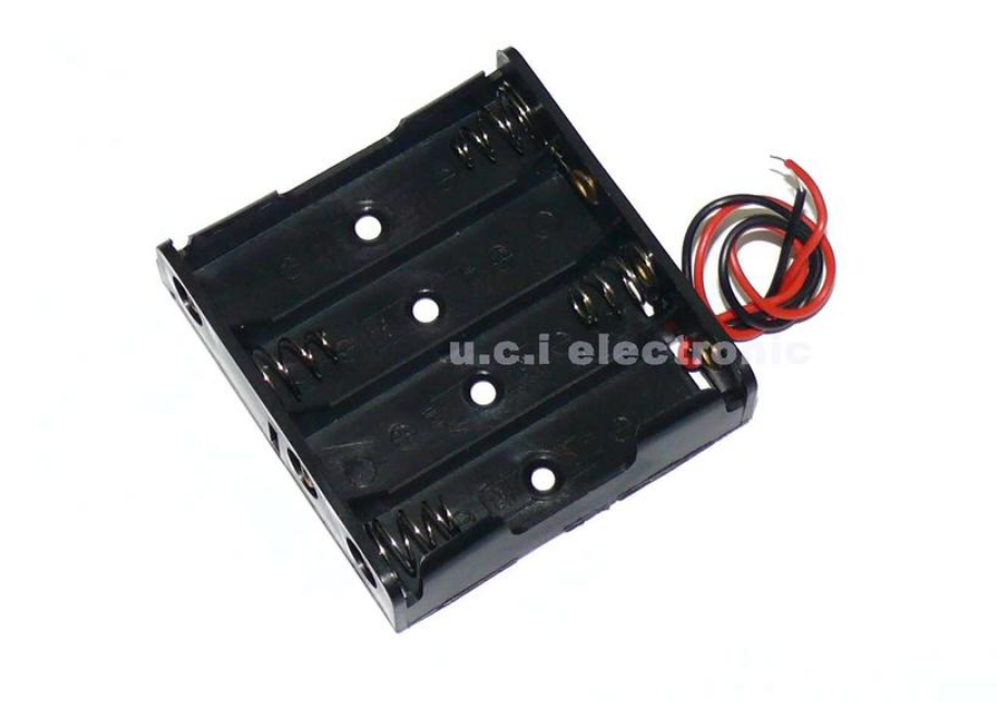 【UCI電子】 (二U-2)  4節3號 電池盒 電池座 帶紅黑導線 無蓋無開關