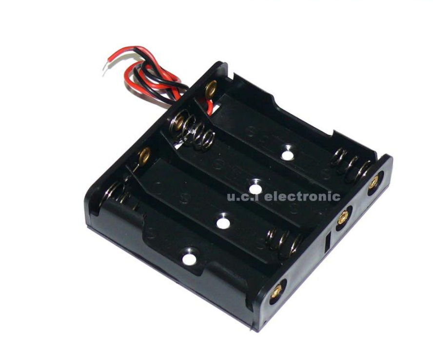 【UCI電子】 (二U-2)  4節3號 電池盒 電池座 帶紅黑導線 無蓋無開關