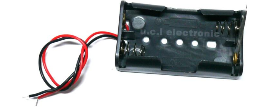 【UCI電子】(二V-4)  2節3號 閘刀電池盒  帶金屬片閘刀開關 簡易閘刀電池盒  機器人實驗