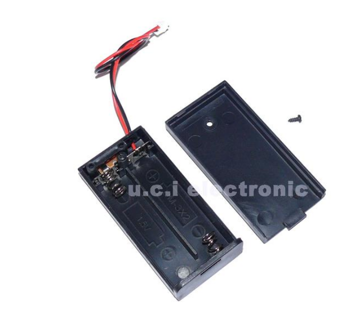 【UCI電子】(二W-3)  microbit 電池盒 2節3號帶開關 帶蓋子 PH-2.0端子接頭