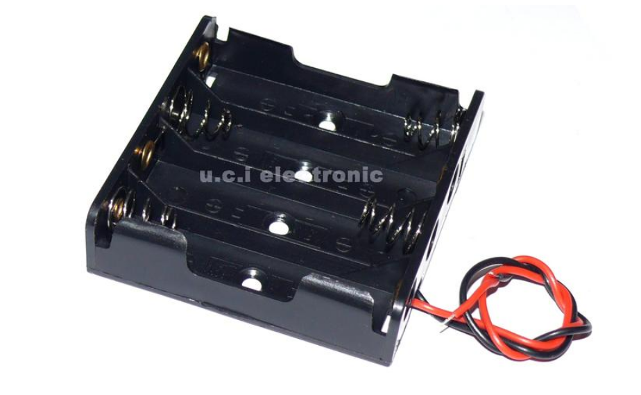 【UCI電子】(二U-2) 4節4號 電池盒 電池座 帶紅黑導線 無蓋無開關