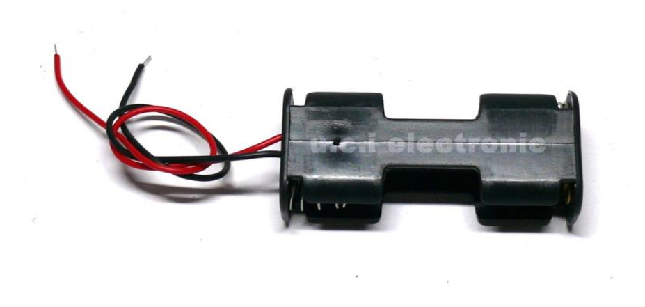 【UCI電子】(二U-1) 電池盒 正反面雙層 2節3號 可裝2節3號電池 背靠背電池座 帶粗線