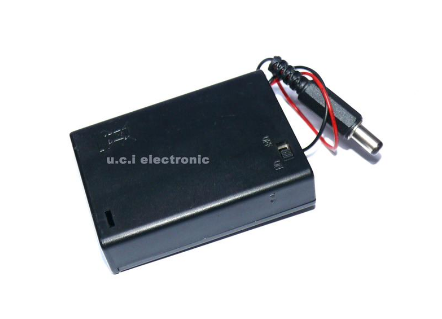 【UCI電子】(二V-3) DC電源帶蓋帶開關3節3號全密封電池盒 開關與蓋子同一面 3節3號